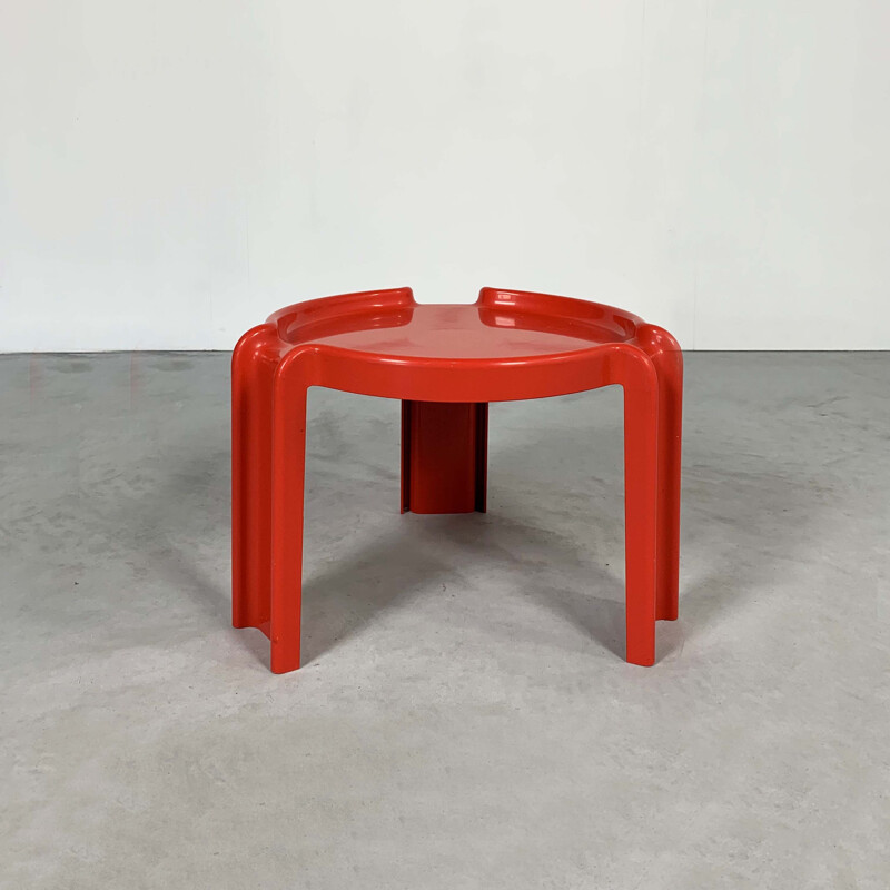 Vintage Red Table by Giotto Stoppino for Kartell, 1970s