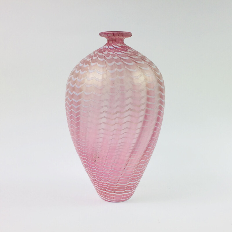 Vintage Glass Model Minos Vase by Bertil Vallien for Kosta Boda, 1980s