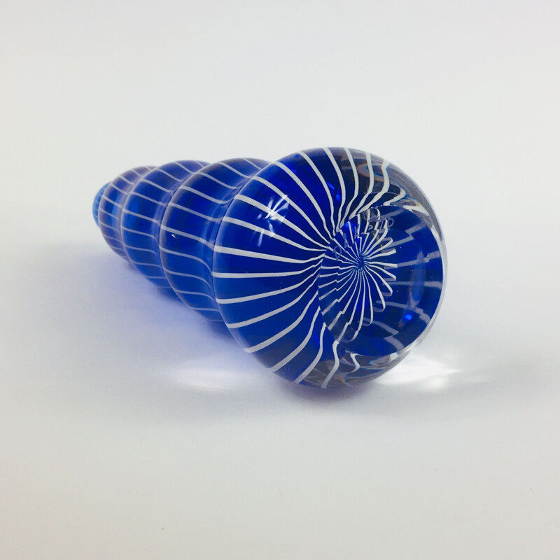 Vintage blue Glass Vase from Kosta, 1950s