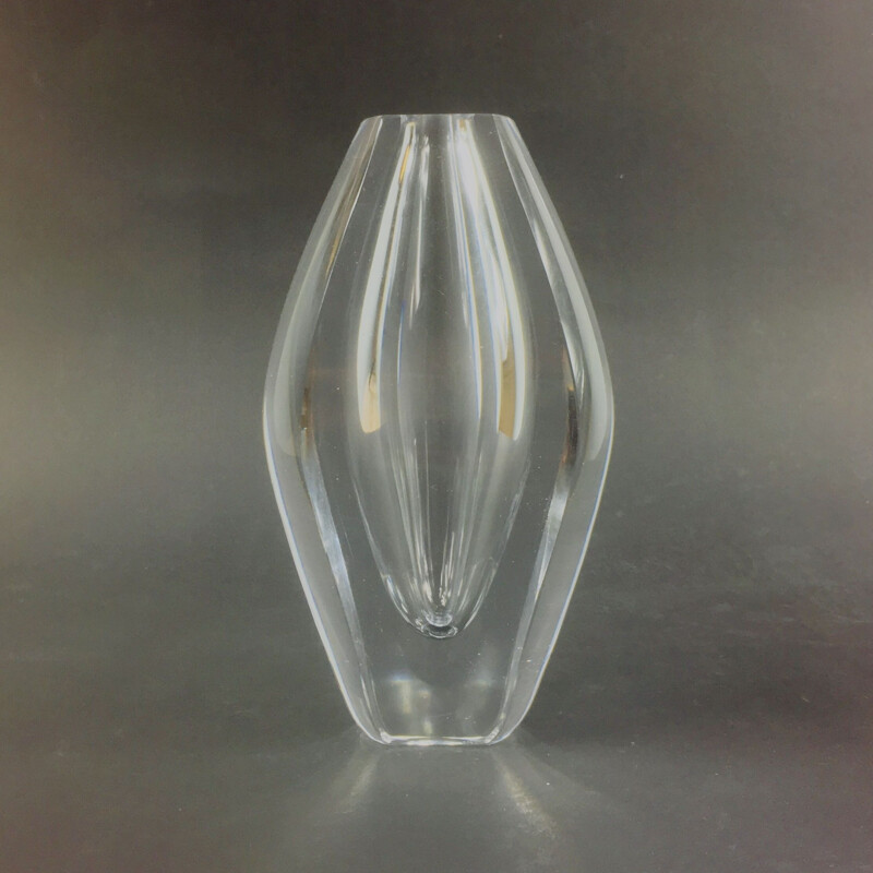 Vintage Glass Vase Ventana by Mona Morales-Schildt for Kosta, 1950s