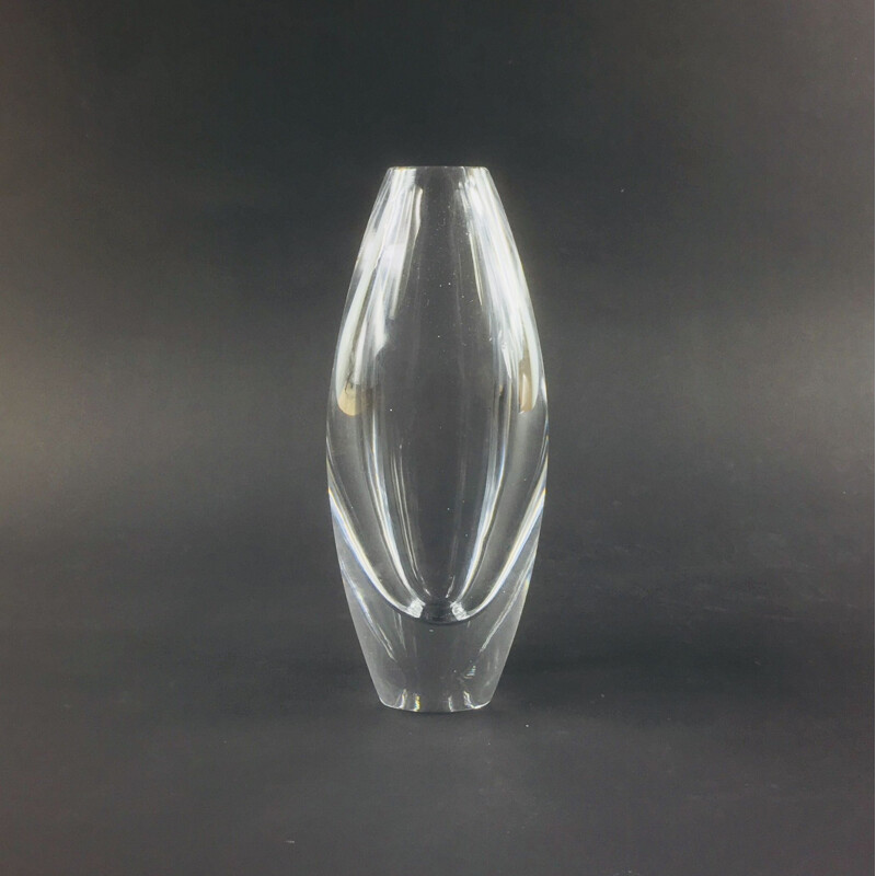 Vintage Glass Vase Ventana by Mona Morales-Schildt for Kosta, 1950s