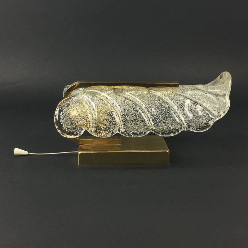 Vintage Glass Leaf Wall Light Sconce by Carl Fagerlund for Orrefors 1960