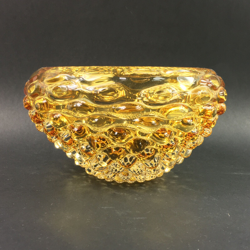 Vintage Murano Glass Lenti Bowl by Ercole Barovier for Barovier and Toso, 1940s