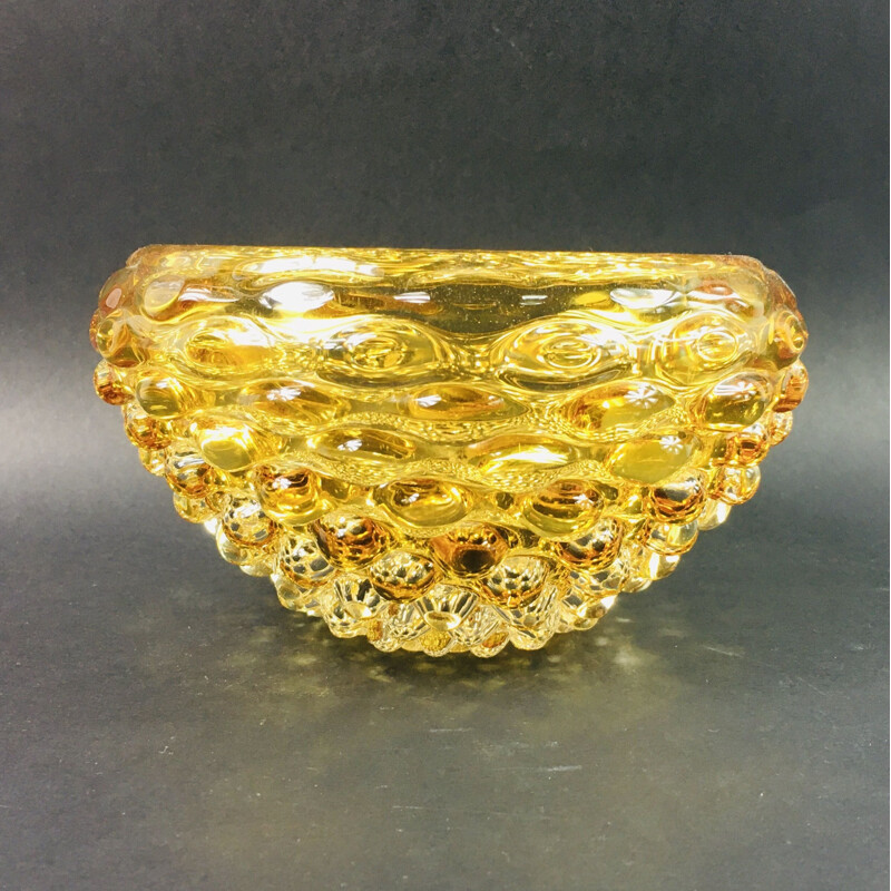 Vintage Murano Glass Lenti Bowl by Ercole Barovier for Barovier and Toso, 1940s