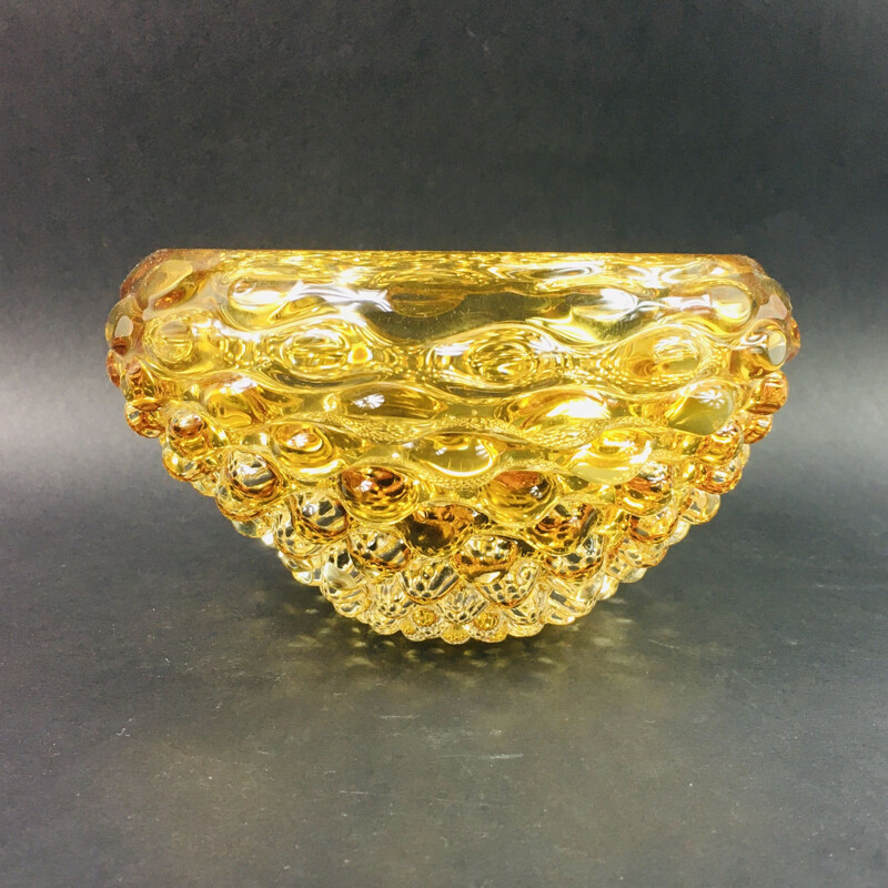 Vintage Murano Glass Lenti Bowl by Ercole Barovier for Barovier and Toso, 1940s