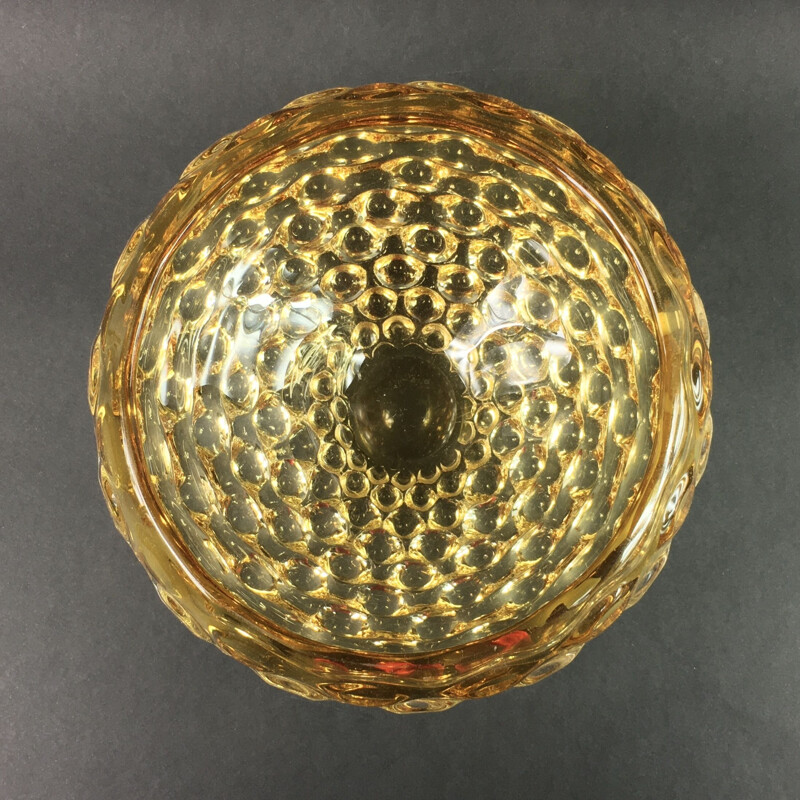 Cuenco vintage de cristal de Murano "lenti" de Ercole Barovier para Barovier y Toso 1940