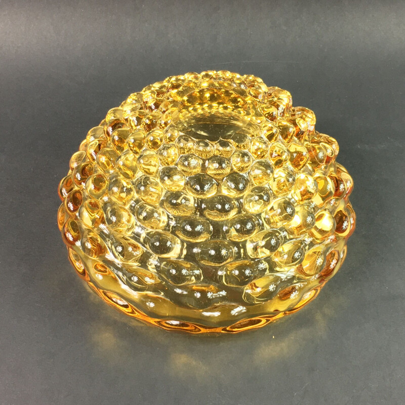 Cuenco vintage de cristal de Murano "lenti" de Ercole Barovier para Barovier y Toso 1940