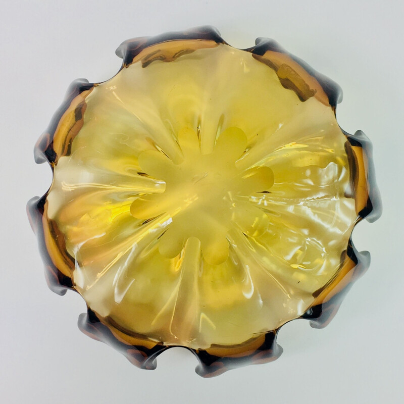 Vintage Flamed Centerpiece from Made Murano Glass Italy 1960s