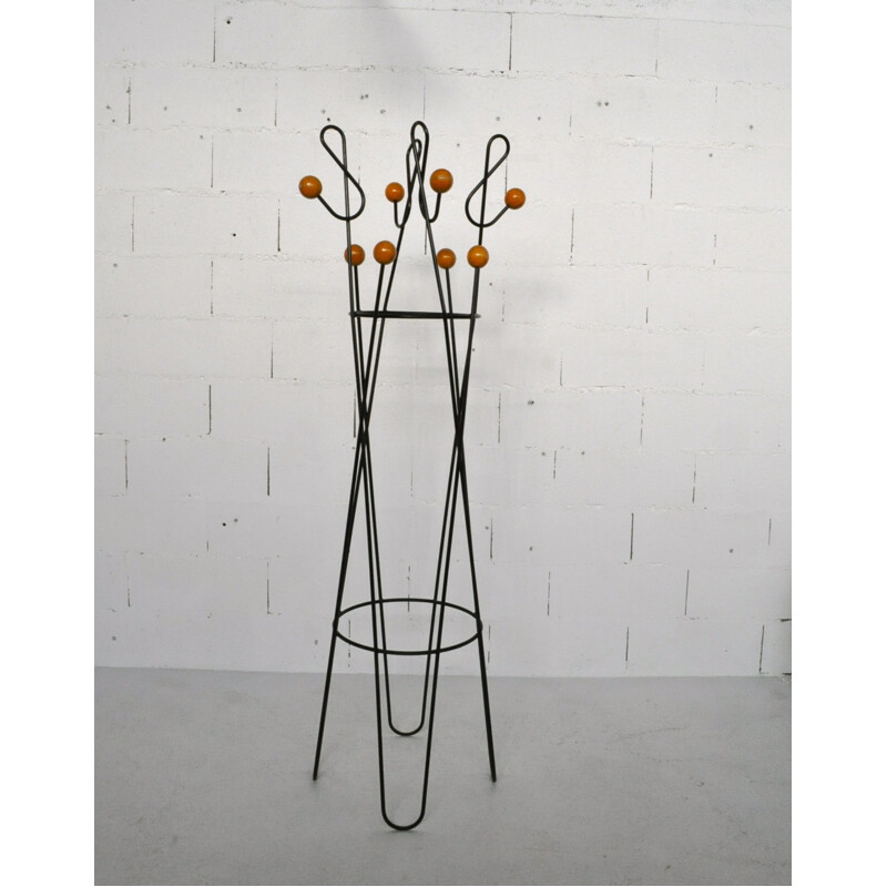 Vintage coat rack, Roger FERRAUD - 1950s 