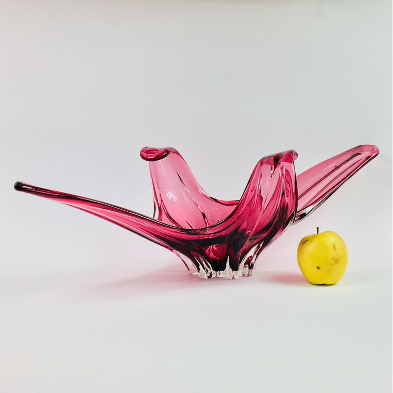 Mid-Century Murano Glass Bowl from Fratelli Toso, 1960s