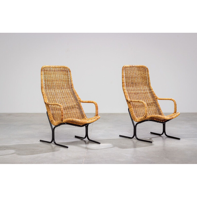 Paire de fauteuils lounges de Dirk van Sliedregt 1960