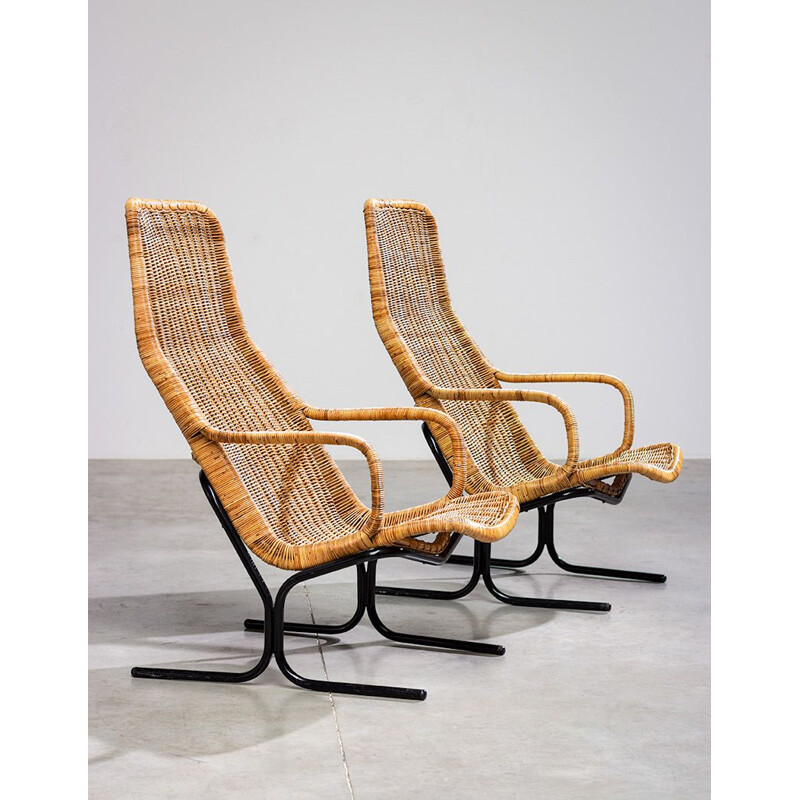 Paire de fauteuils lounges de Dirk van Sliedregt 1960