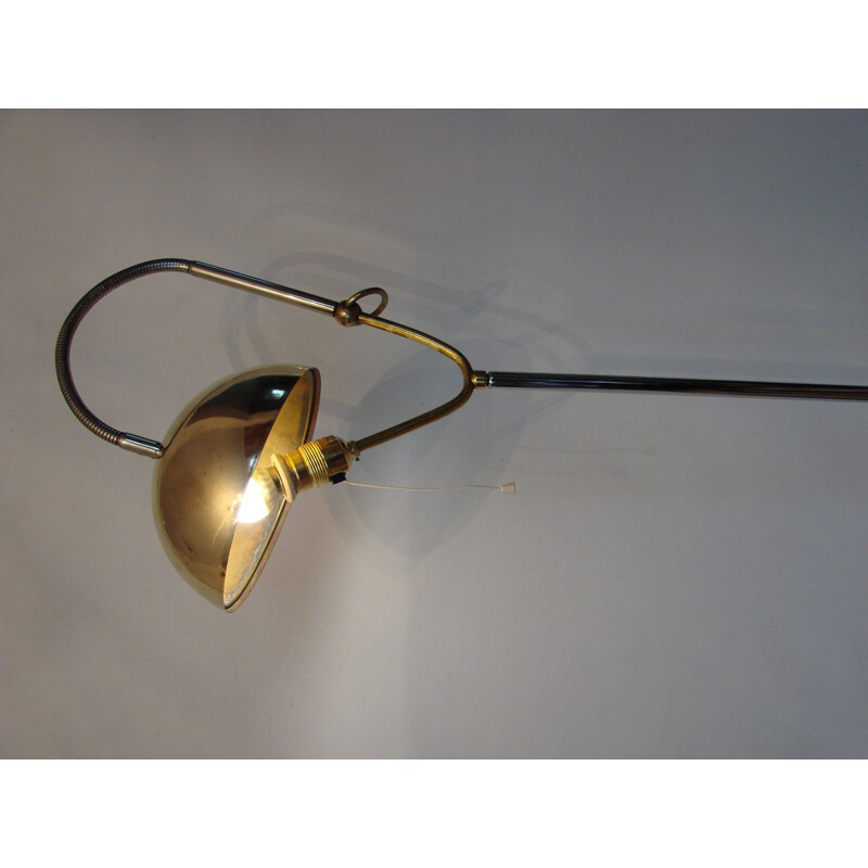 Vintage Floor lamp, brass and metal 1960s