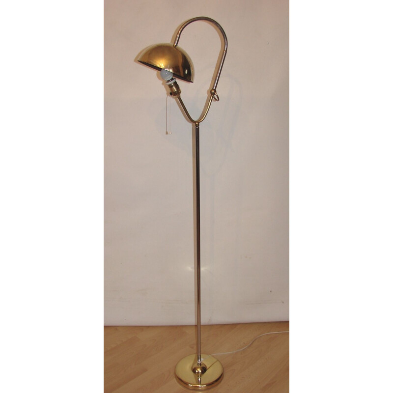 Vintage Floor lamp, brass and metal 1960s