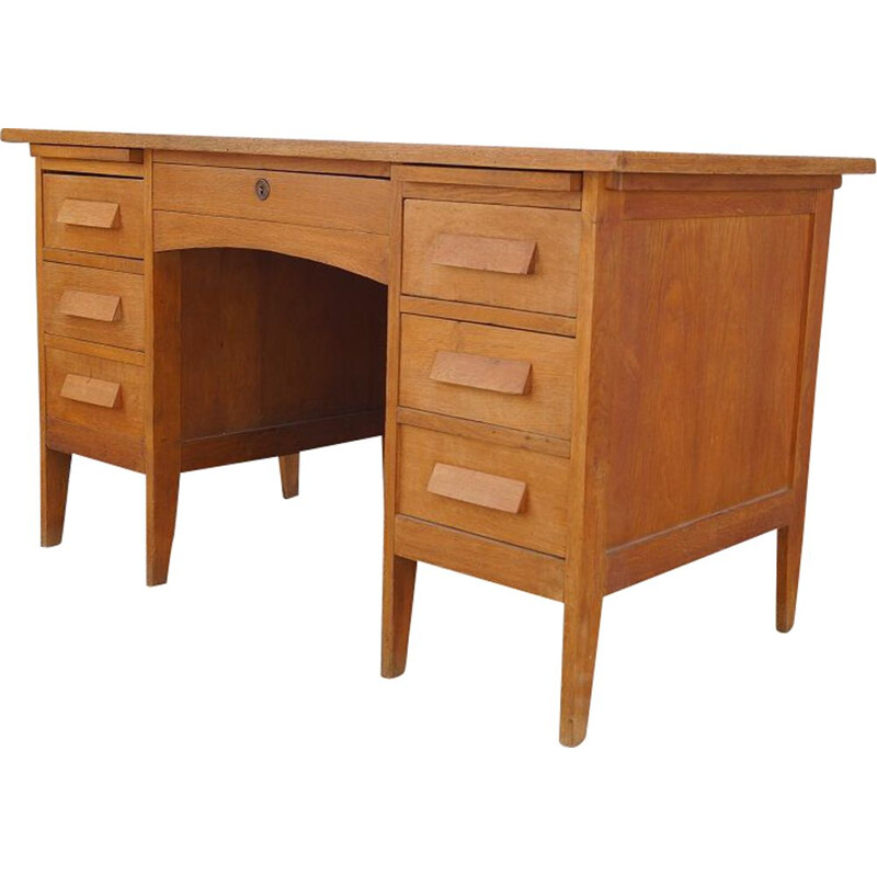 Vintage oak minister's desk 1950