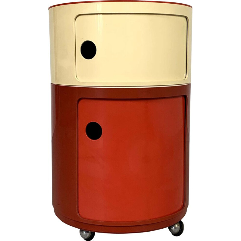 Vintage Round Modular Cabinet by Anna Castelli Ferrieri for Kartell, 1970s