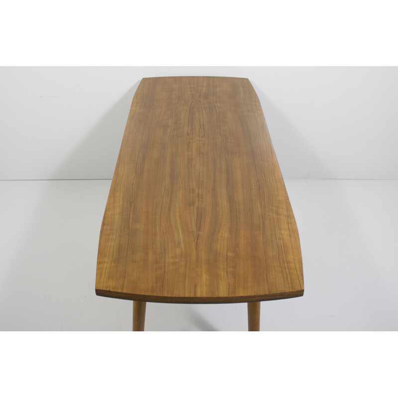 Scandinavische beukenhouten salontafel, 1960