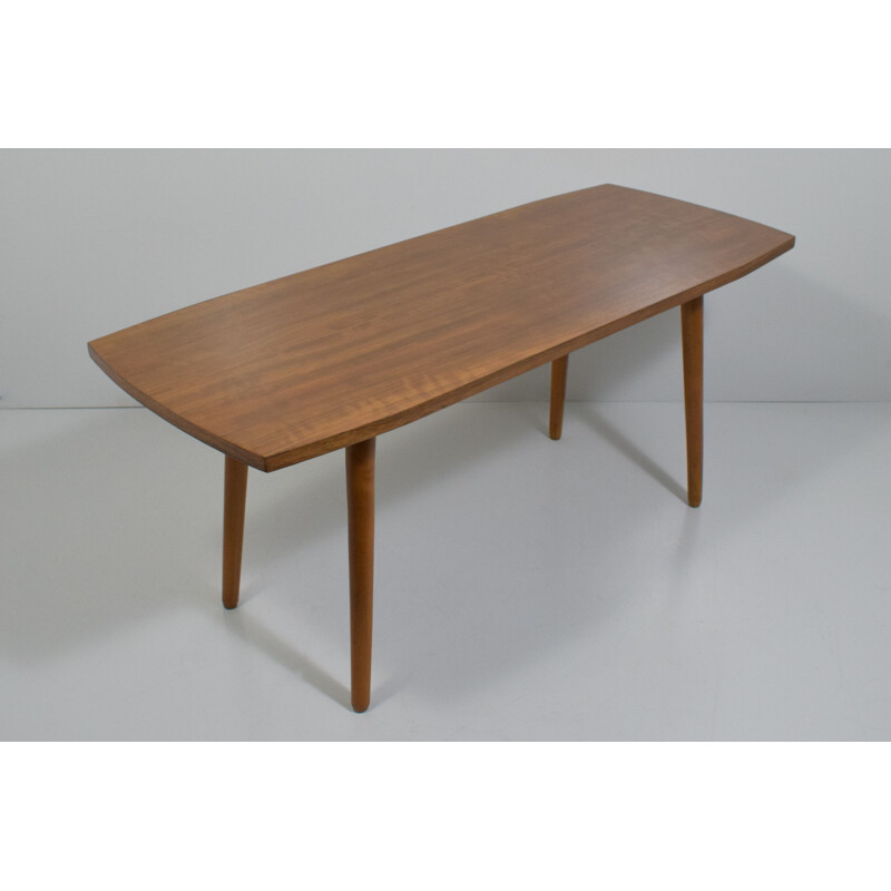 Mesa de centro escandinava de madera de haya, 1960