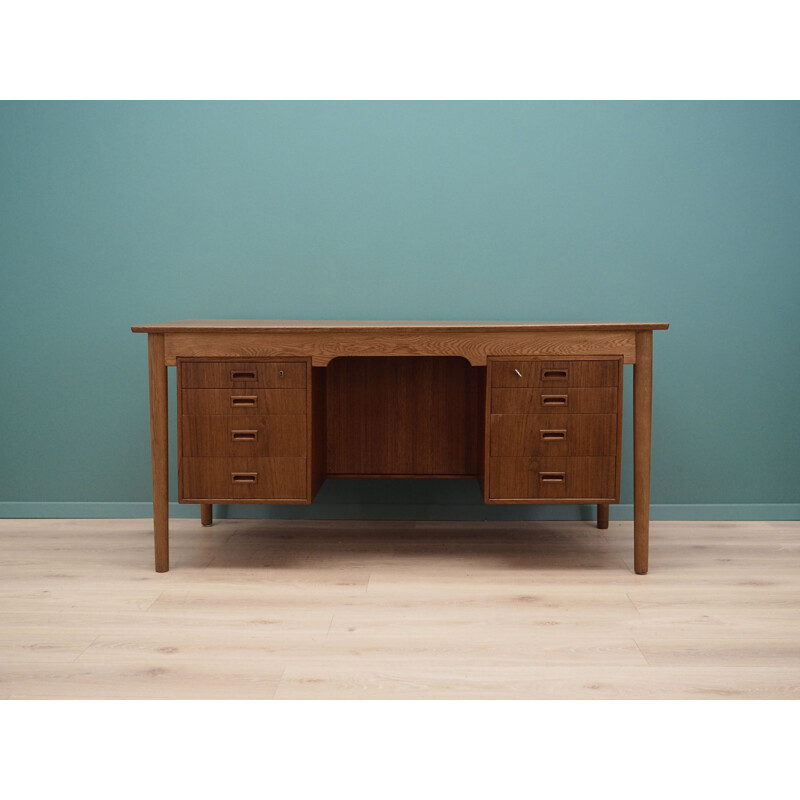 Vintage Oak Desk, Danish design, 1970s