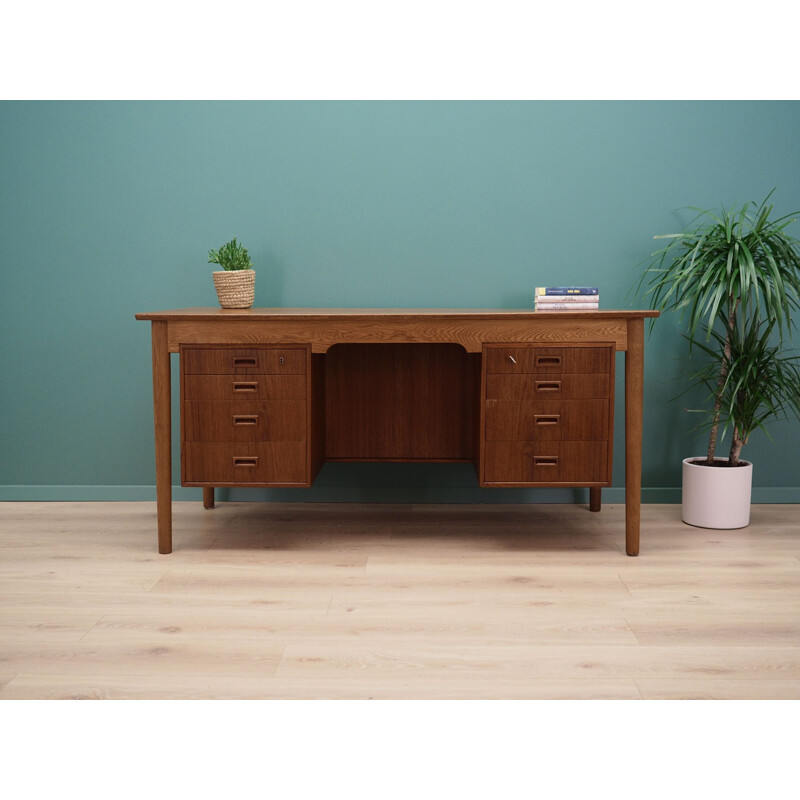 Vintage Oak Desk, Danish design, 1970s