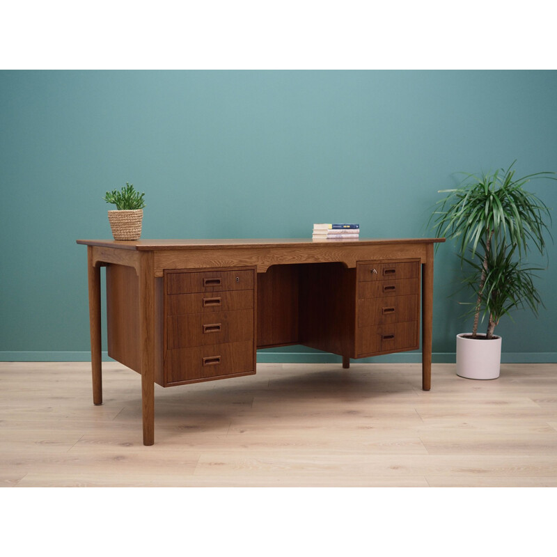 Vintage Oak Desk, Danish design, 1970s