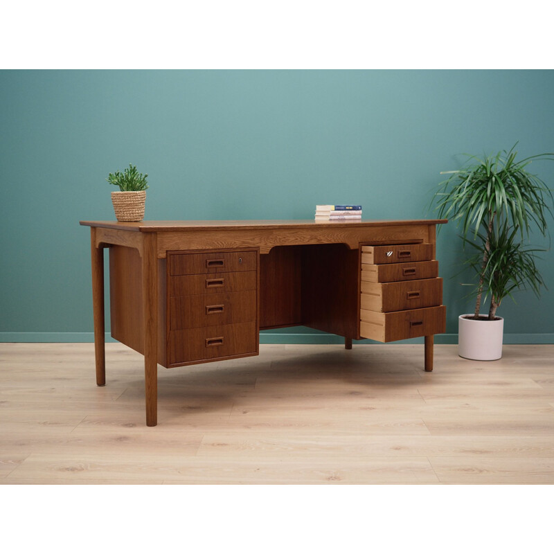 Vintage Oak Desk, Danish design, 1970s