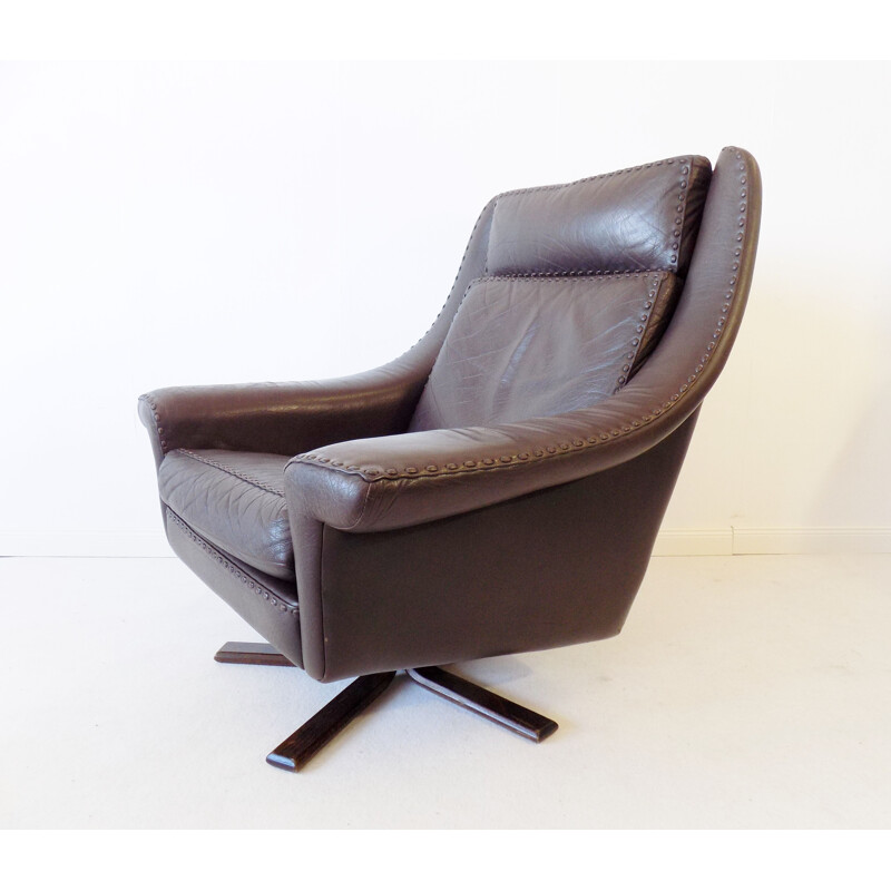 Vintage Matador Leather armchair by Aage Christiansen for Erhardsen & Andersen