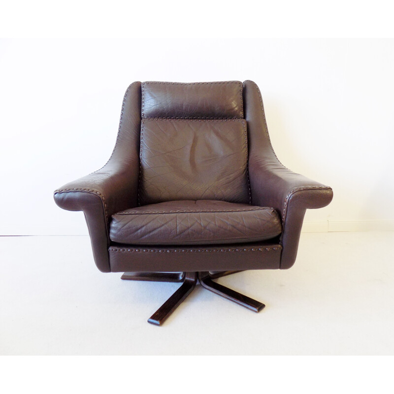 Vintage Matador Leather armchair by Aage Christiansen for Erhardsen & Andersen