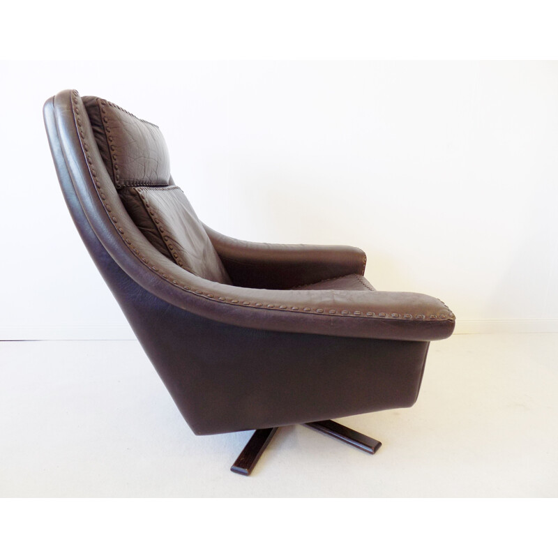 Vintage Matador Leather armchair by Aage Christiansen for Erhardsen & Andersen