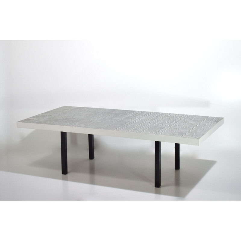 Vintage coffee table with geometrical patterns 1960