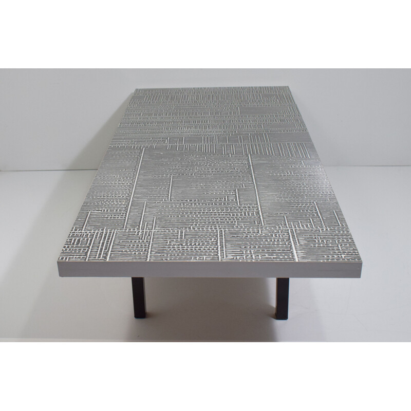 Vintage coffee table with geometrical patterns 1960