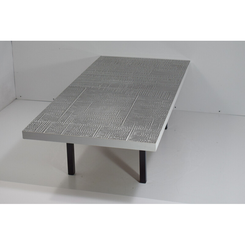 Vintage coffee table with geometrical patterns 1960