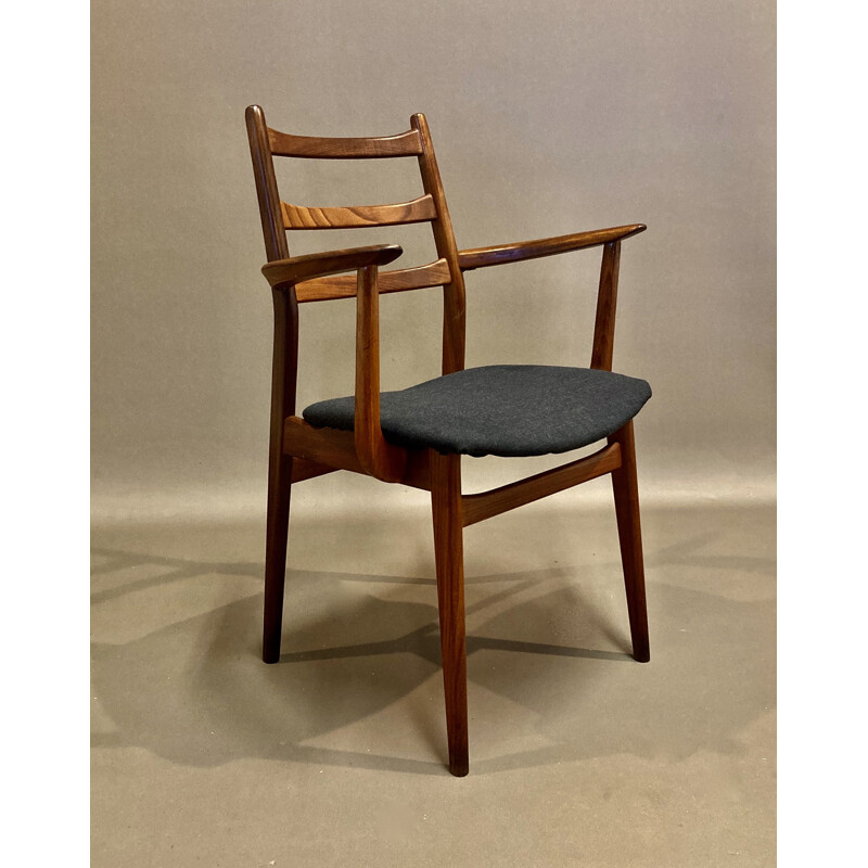 Vintage teak armchair Scandinavian 1950