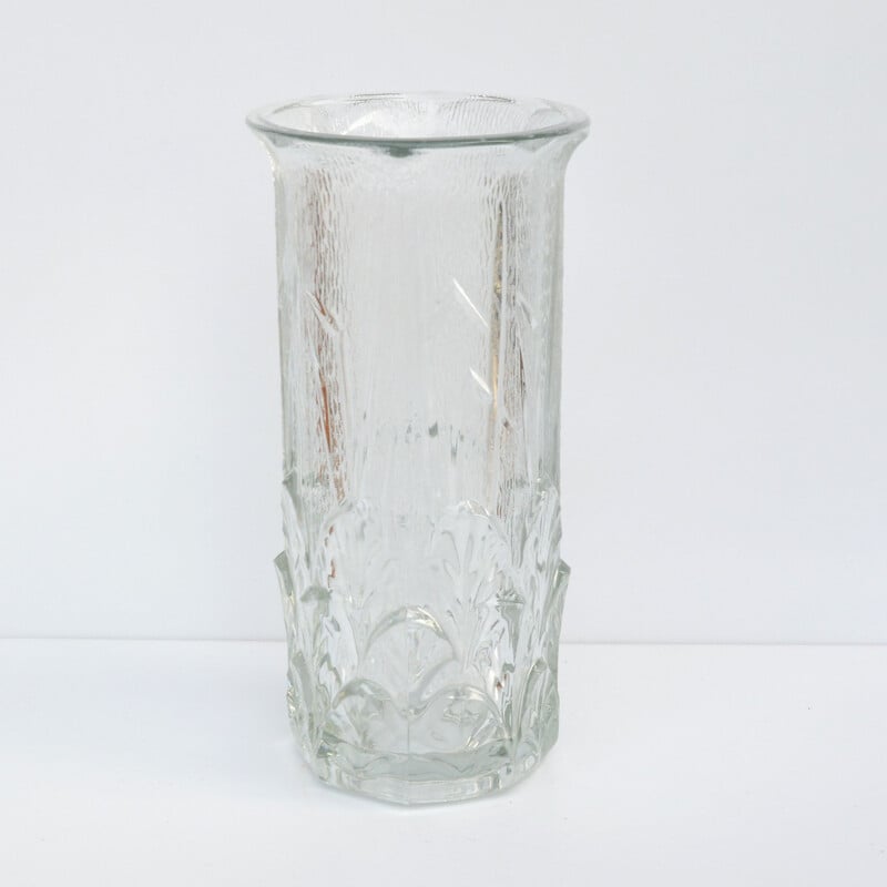 Vintage glass, classicist vase, from Fidenza, Italy 1970s