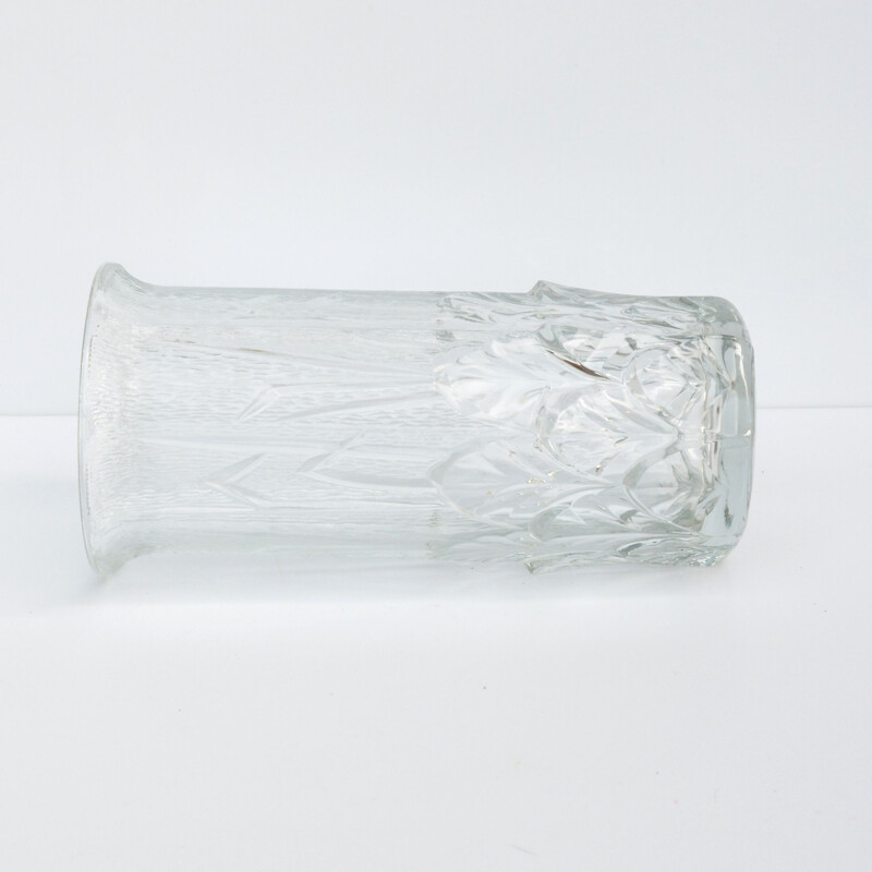 Vintage glass, classicist vase, from Fidenza, Italy 1970s