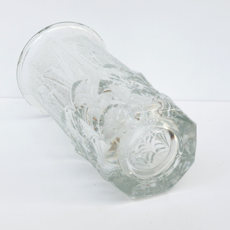 Vintage glass, classicist vase, from Fidenza, Italy 1970s