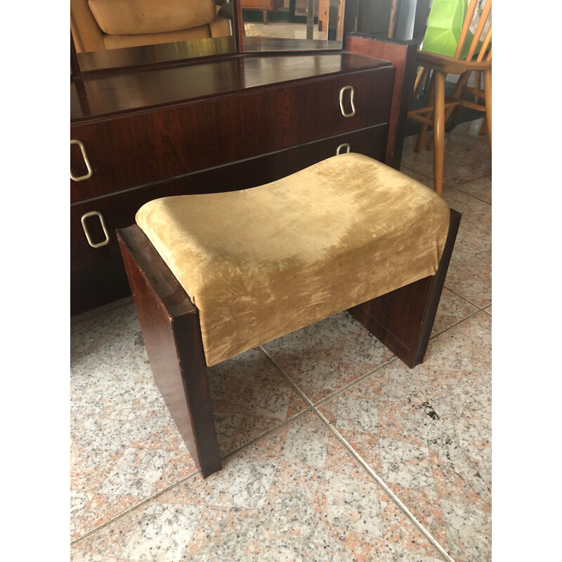 Vintage dressing table with 2 drawers and matching stool