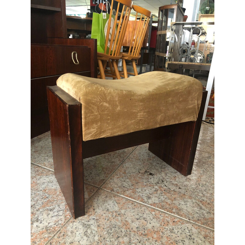 Vintage dressing table with 2 drawers and matching stool