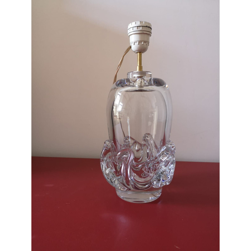 Vintage lamp base "Sorcy" Daum crystal 1960 