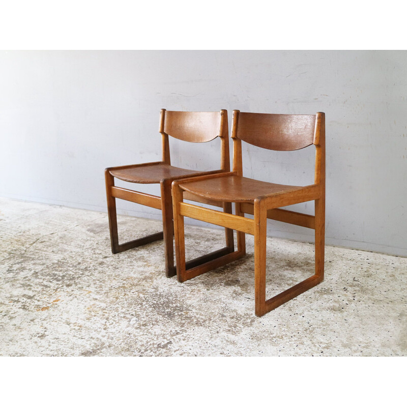 Set of 4 mid century chairs by Kvetny & Sønners Danish