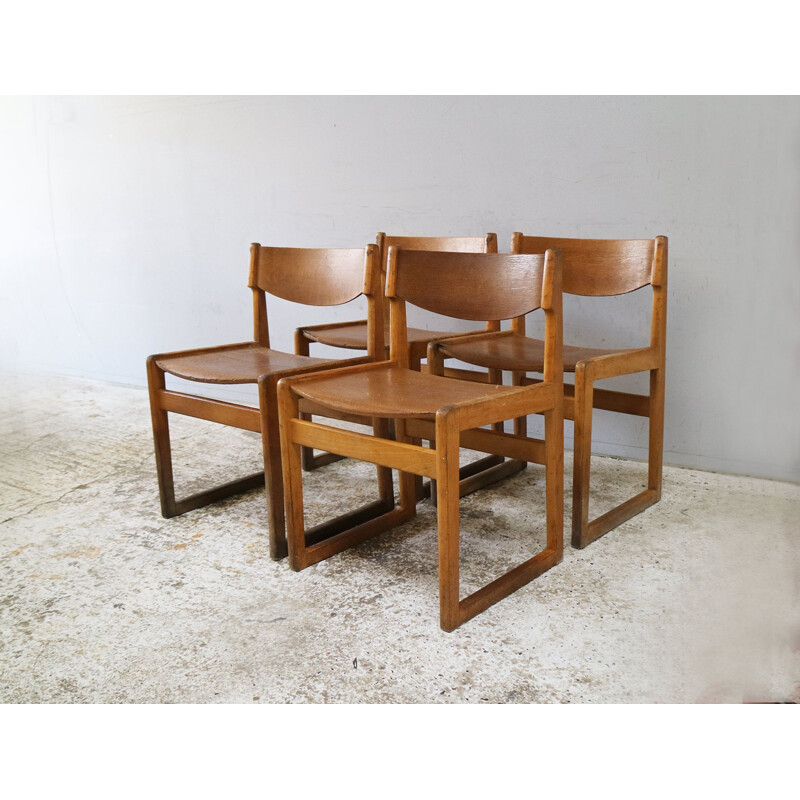 Ensemble de 4 chaises vintage par Kvetny & Sønners Danish