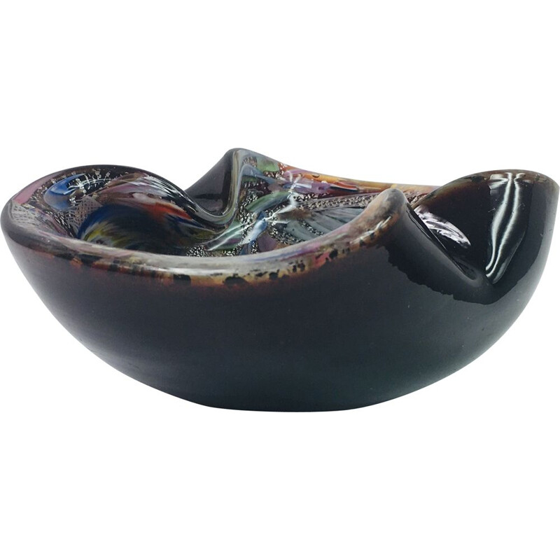 Vintage Murano Glass Bowl by Dino Martens for Aureliano Toso, 1950s