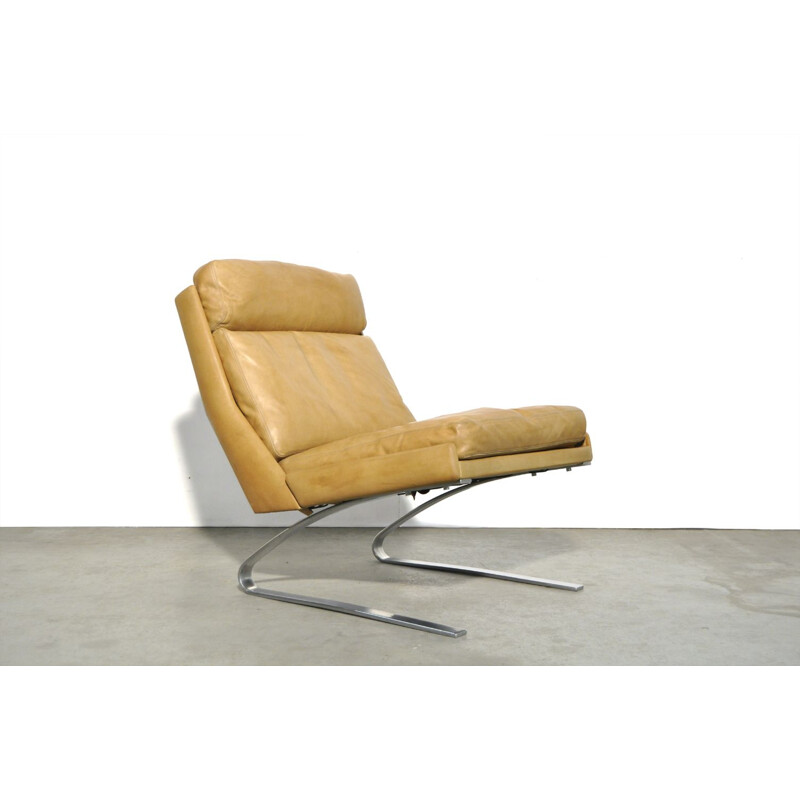 Vintage Leather swing chair by Reinhold Adolf & Hans Jürgen Schröpfer for COR Sitzmöbel, Germany 1960s