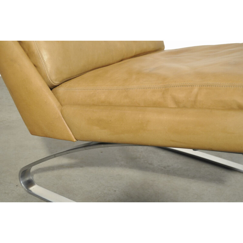 Vintage Leather swing chair by Reinhold Adolf & Hans Jürgen Schröpfer for COR Sitzmöbel, Germany 1960s