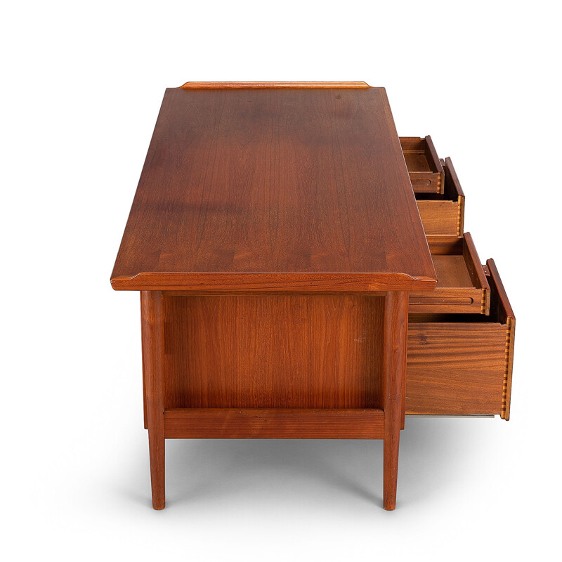 Vintage Midcentury Modern Teak Desk Model 207 by Arne Vodder for Sibast Moller, 1960s