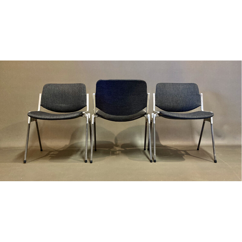 Set of 6 vintage Giancarlo Piretti chairs for Castelli