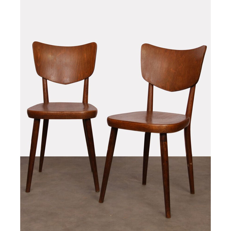 Pair of vintage chairs by Ton 1960