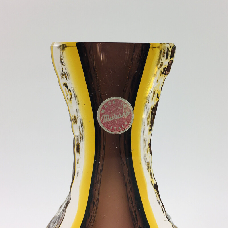 Vase Vintage de Mandruzzato Murano,Sommerso Italien 1960s