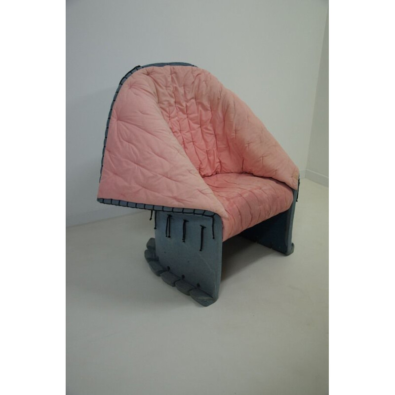Vintage Gaetano Pesce Feltri Cassina Italian armchair 1980