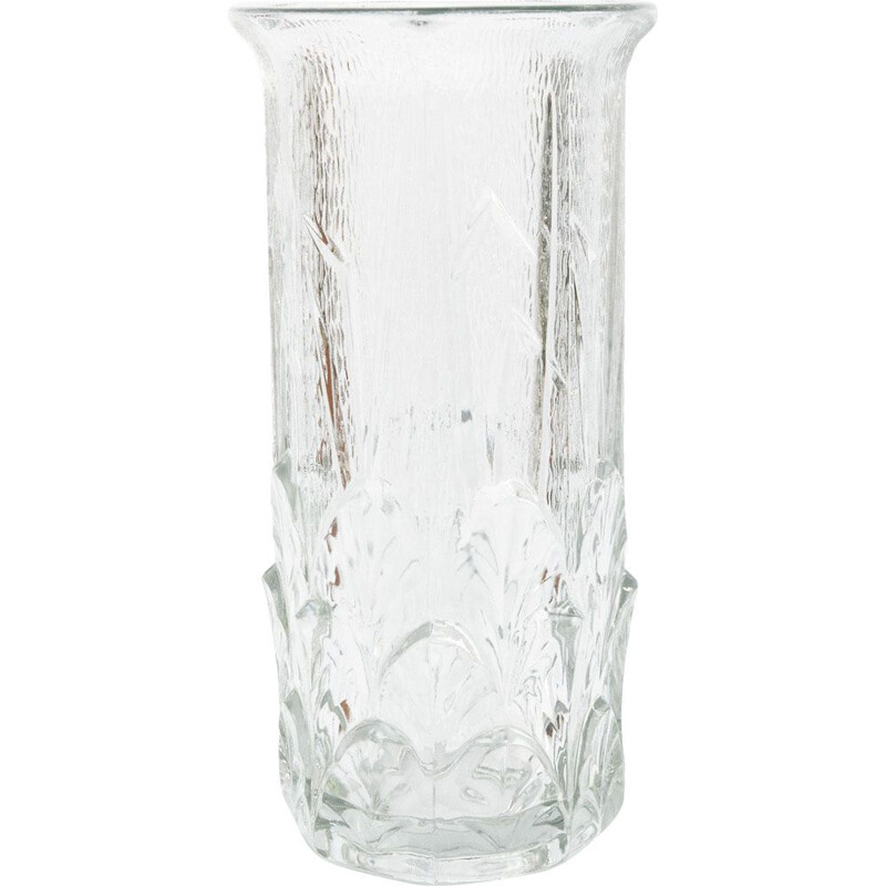 Vintage glass, classicist vase, from Fidenza, Italy 1970s